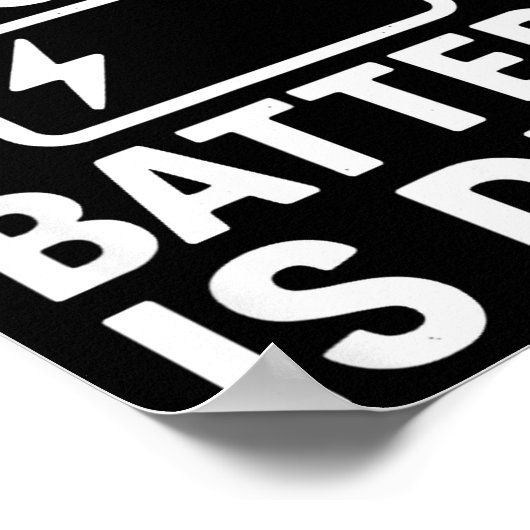 My Social Battery Is Dead Funny Introvert Quote ポスター (角)