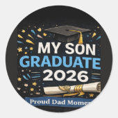 My Son Graduated 2026 ラウンドシール (正面)