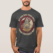 My Son Has Your Back Proud Firefighter Mom Thin Tシャツ (正面)
