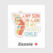 My Son-In-Law Is My Favorite Child Funny Retro  シール (シート)