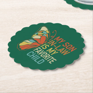 My Son-In-Law Is My Favorite Child Funny Retro  ペーパーコースター