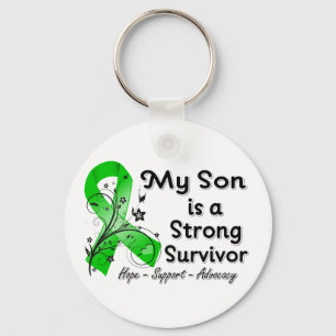 My Son is a Strong Survivor Green Ribbon キーホルダー