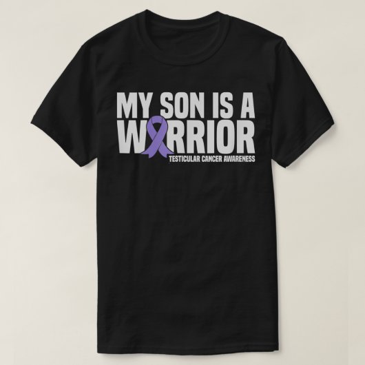 My Son is a Warrior Testicular Cancer Awareness  Tシャツ (デザイン正面)