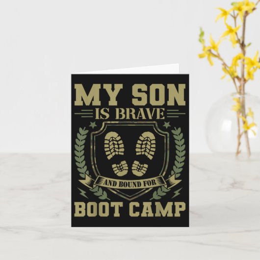 My Son Is Brave And Bound For Boot Camp カード (黄色い花)