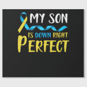 My Son is Down Right Perfect Down Syndrome ラッピングペーパー (フラット)