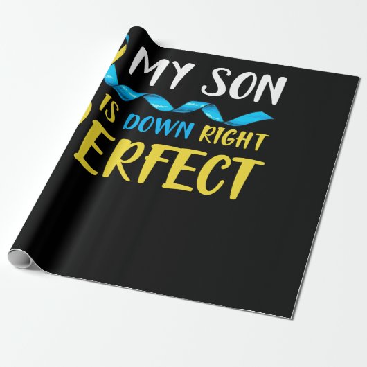 My Son is Down Right Perfect Down Syndrome ラッピングペーパー (アンロールド)