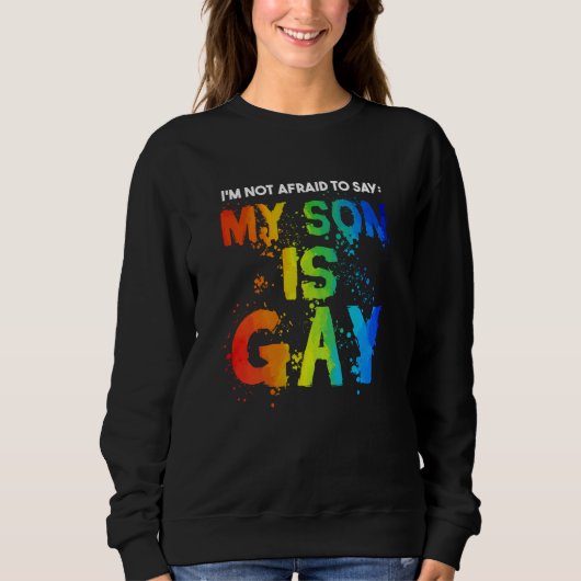My Son Is Gay Pride Month LGBT LGBTQ Mom スウェットシャツ (正面)