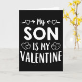 My Son Is My Valentine Shirt Cute Mom Dad Valentin カード (黄色い花)