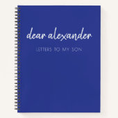 My Son Keepsake Journalへの手紙 ノートブック (正面)