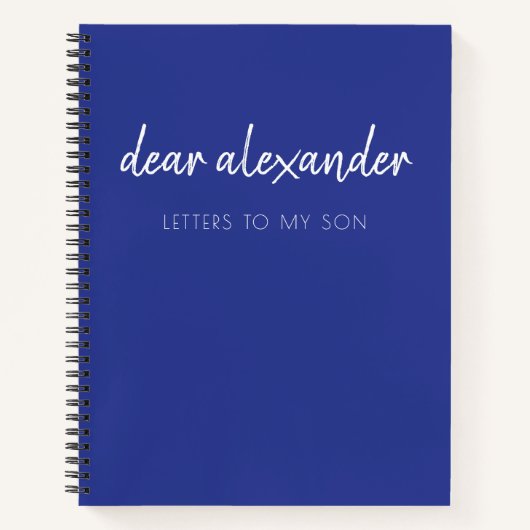 My Son Keepsake Journalへの手紙 ノートブック (正面)