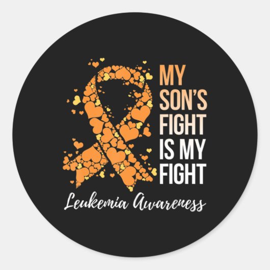 My Son’s Fight Is My Fight Leukemia Awareness  ラウンドシール (正面)