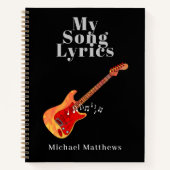 My Song Lyrics Guitar Musician Custom ノートブック (正面)