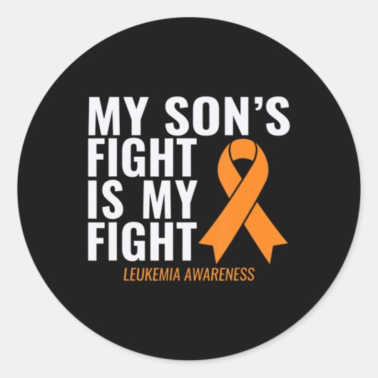 My Son's Fight is My Fight Leukemia Awareness  ラウンドシール (正面)