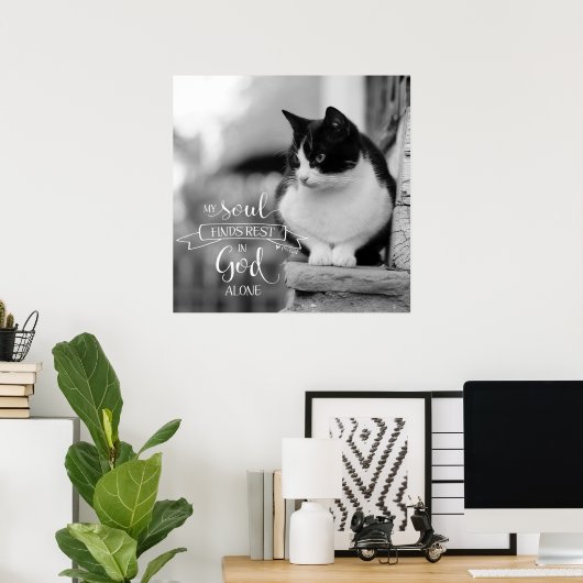 My Soul Finds Rest - Ps 62:1 ポスター (ホームオフィス)