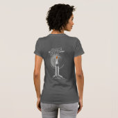 My spacewalk Journey (Dark mode) | 女性用スリムフィット Tシャツ (裏面フル)