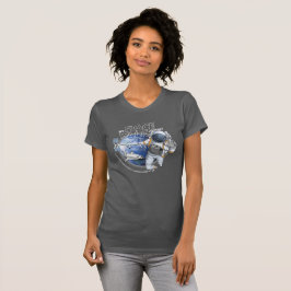 My spacewalk Journey (Dark mode) | 女性用スリムフィット Tシャツ