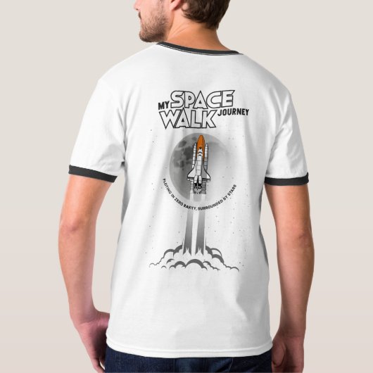 My spacewalk Journey | Men Ringer Tシャツ (裏面)