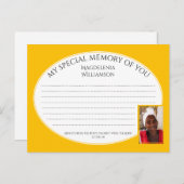 MY SPECIAL MEMORY OF YOUフォト共有メモリカード ポストカード (正面/裏面)