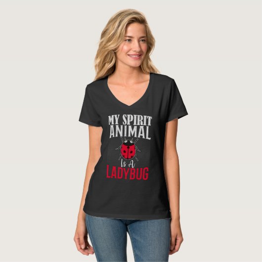 My Spirit Animal Is a Ladybug - Bug Insect Lover L Tシャツ (正面フル)