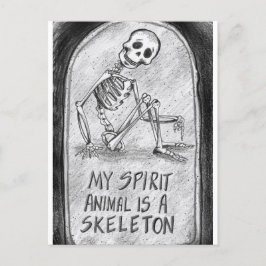 My Spirit Animal is a Skeletonポストカード シーズンポストカード