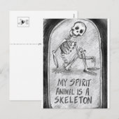 My Spirit Animal is a Skeletonポストカード シーズンポストカード (正面/裏面)