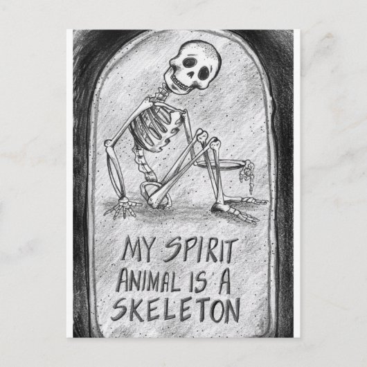 My Spirit Animal is a Skeletonポストカード シーズンポストカード (正面)
