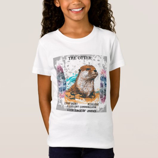 「My Spirit Animal」 Otter Jan - Feb Tシャツ (正面)