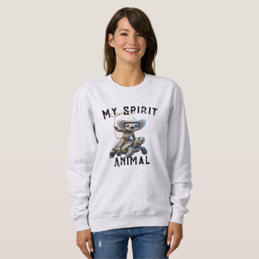 My Spirit Animal Sloth Sweatshirt - Funny Graphic! スウェットシャツ (正面フル)