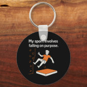 My Sport Involves Falling On Purpose Climbing Humo キーホルダー (正面)