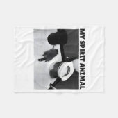 My Srit Animal Funny Drunk Raccoon Meme  フリースブランケット (正面(横))