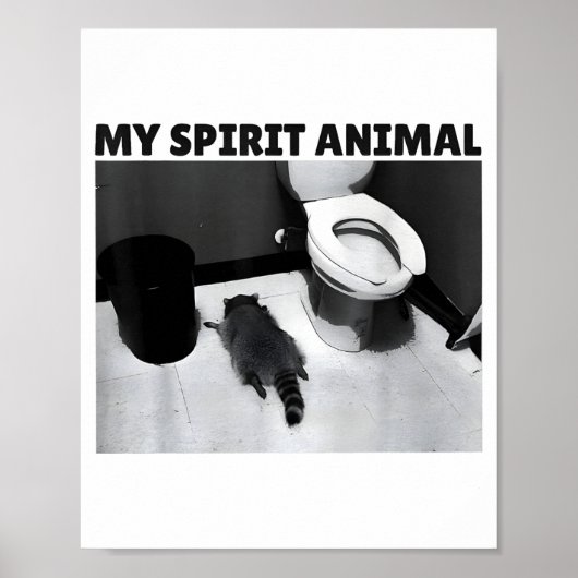 My Srit Animal Funny Drunk Raccoon Meme ポスター (正面)