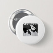 My Srit Animal Funny Drunk Raccoon Meme  缶バッジ (正面&裏面)
