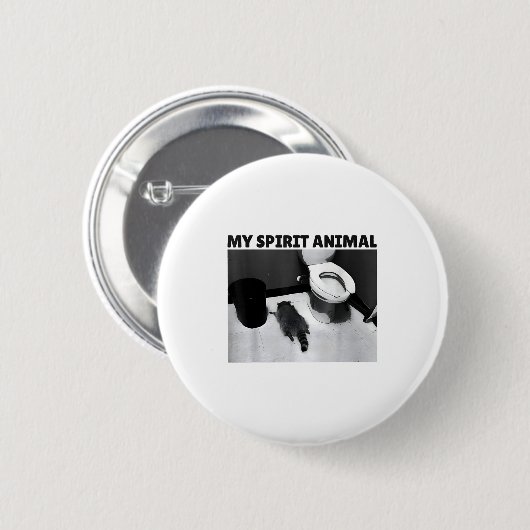 My Srit Animal Funny Drunk Raccoon Meme 缶バッジ (正面&裏面)