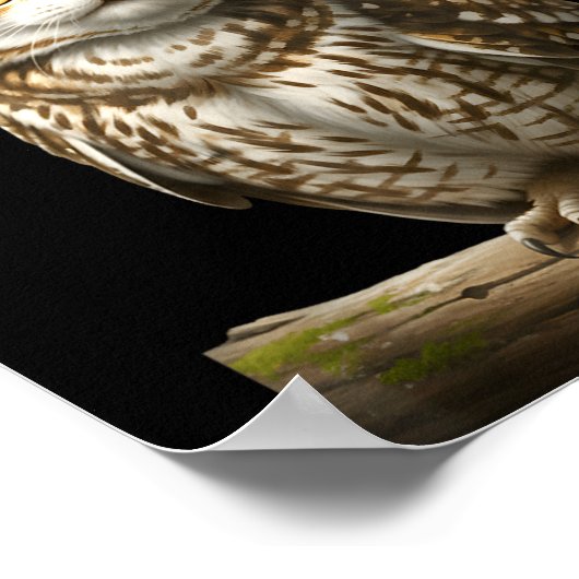 My Srit Animal Funny Meowl, Cursed Cat Owl Brainro ポスター (角)