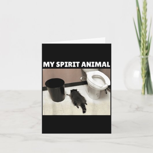 My Srit Animal Raccoon Trash Panda Drunk In The Ba カード (正面)