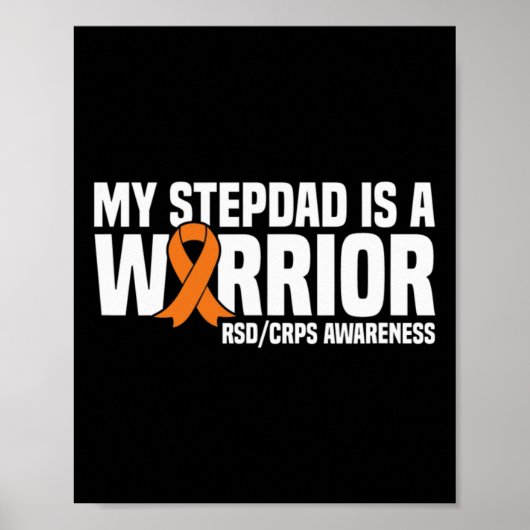 My Stepdad Is A Warrior Orange Ribbon Rsdcrps Awar ポスター (正面)