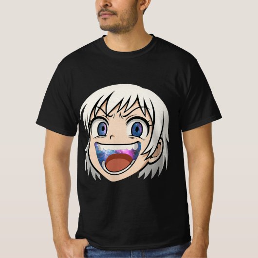 My Stomach Is the Universe - Anime Meme Face T-Shi Tシャツ (正面)