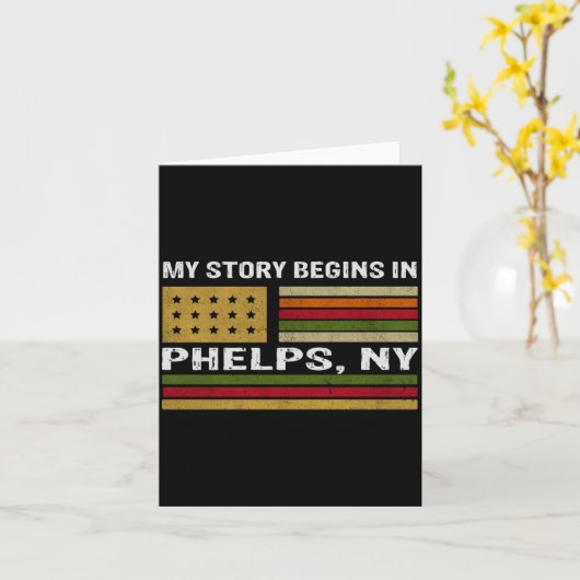 My Story Is Begins In Phelps Ny _1 カード (黄色い花)