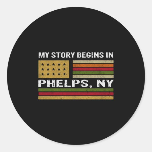My Story Is Begins In Phelps Ny _1 ラウンドシール (正面)