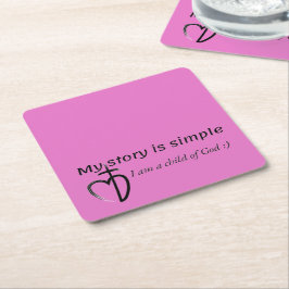 My story is simple スクエアペーパーコースター