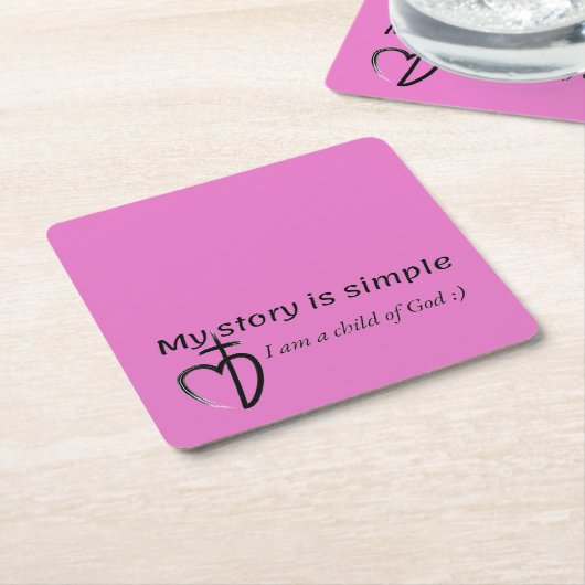 My story is simple スクエアペーパーコースター (アングル)