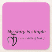 My story is simple スクエアペーパーコースター (正面)