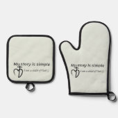 My story is simple 鍋つかみ&鍋敷きセット (正面)