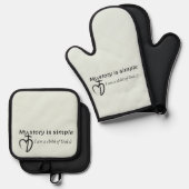 My story is simple 鍋つかみ&鍋敷きセット (正面/裏面)