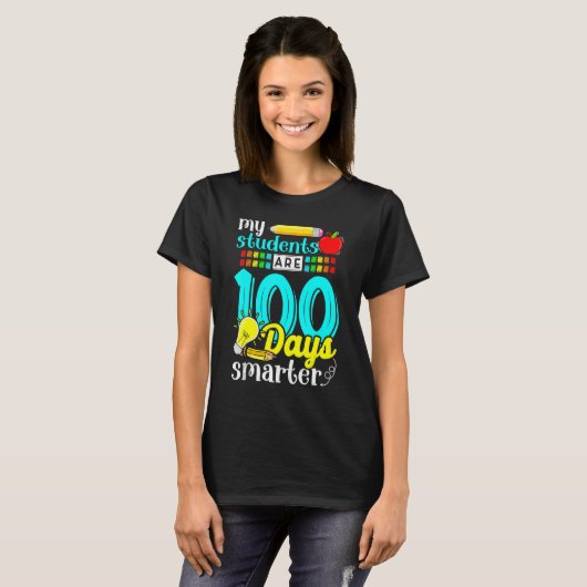 My Students Are 100 Days Smarter Cute 100 Days Of  Tシャツ (正面フル)