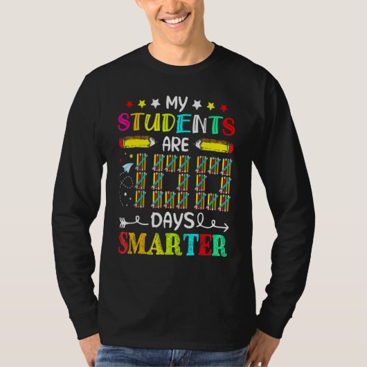 My Students Are 100 Days Smarter Happy 100th Day O Tシャツ (正面)
