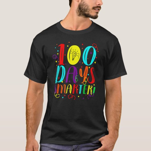 My Students Are 100 Days Smarter Happy Teacher Sch Tシャツ (正面)