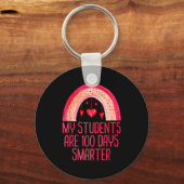 My Students Are 100 Days Smarter Rainbow Valentine キーホルダー (正面)
