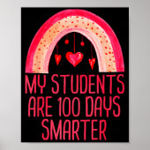 My Students Are 100 Days Smarter Rainbow Valentine ポスター (正面)