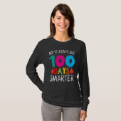 My Students Are 100 Days Smarter Shirt Happy Teach Tシャツ (正面フル)